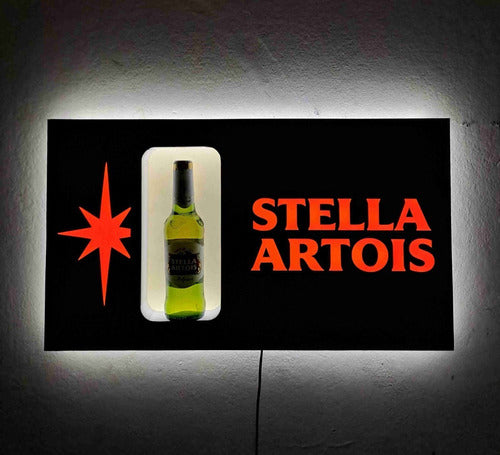 LED Illuminated Stella Artois Beer Sign for Glass/Bottle Bar Decor 1
