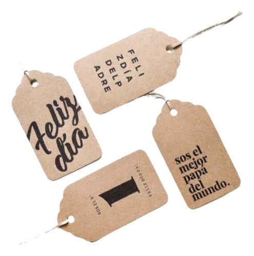 Littlegleaner 100 Personalized Kraft Tags Choose Design 7x4cms 4