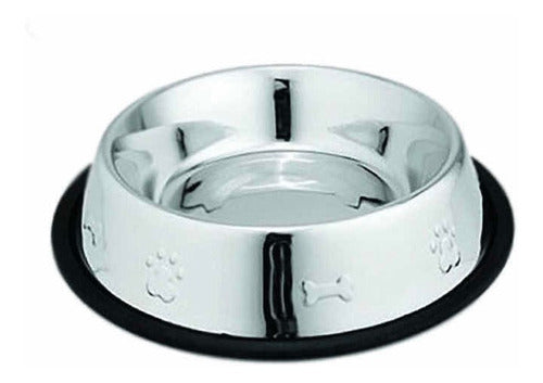 All Pets Anti-Tip Stainless Steel Feeder 29cm with Relief 0