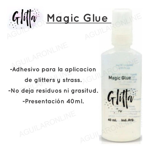 Glitta Magic Glue Adhesive Glitter Strass Artistico 1