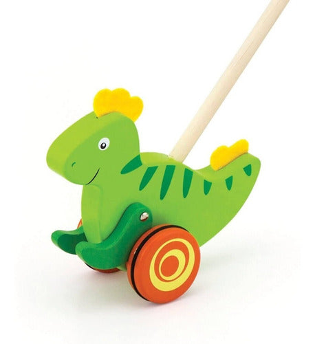 Juego Arrastre Bebé Madera Didáctico Tiracuerda Dinosaurio 1