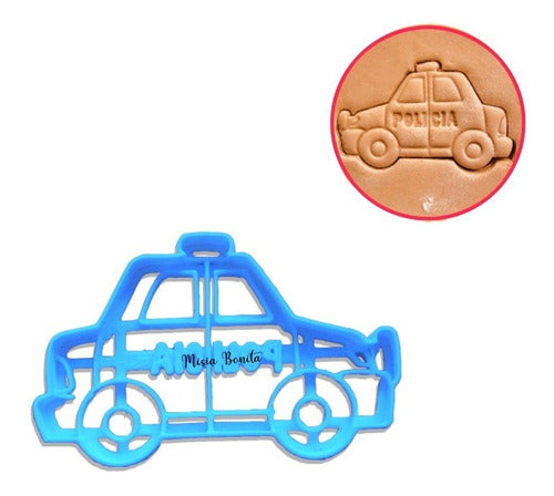 Misia Bonita Police X3 Cookie Cutter Set - Hat, Car, Handcuffs 2