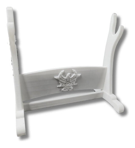 White Gladius Roman Sword Stand 0