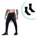 Men's Skinny Lycra Sports Pants - Thermal Socks Included 0