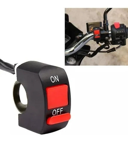 Ficha Tecla Boton Switch Interruptor On/off Para Faros Moto 0