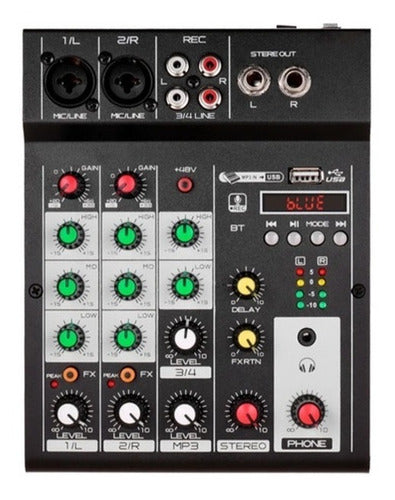 Ross Mixer M4U 4 Channels 2 XLR/TRS + 2 RCA Bluetooth 0