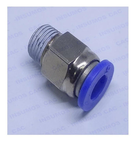 Straight Pneumatic Connector 1/2 - M 10mm 060-085 0