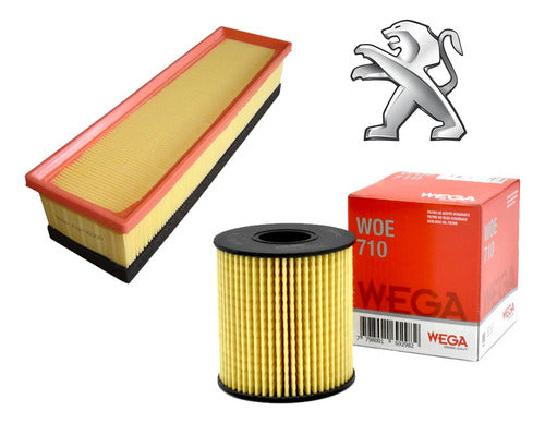 Wega Air and Oil Filter Kit for Peugeot 207 Compact 1.4 / Turbo 1.6 0