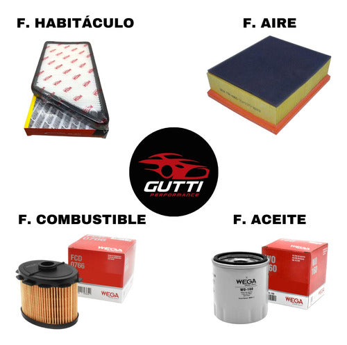 Kit Filtros Wega Peugeot 206/ 207 1.9 - Gutti 1