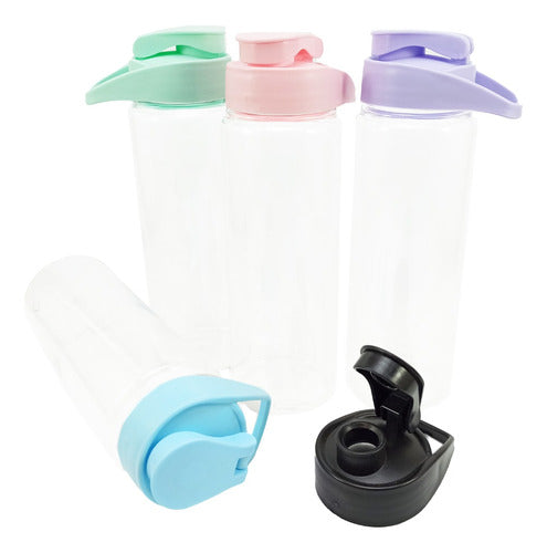 WOPP DECO Sports Plastic Water Bottles with Flip Top X4 3