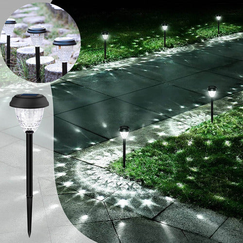 Luminária De Chão Decorativa Solar Para Pátio Led Garden Lig 1