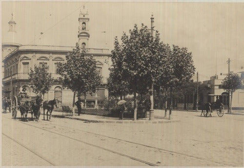 Montevideo Antiguo Plaza Ramírez Año 1910 - Lámina 45x30 Cm 0