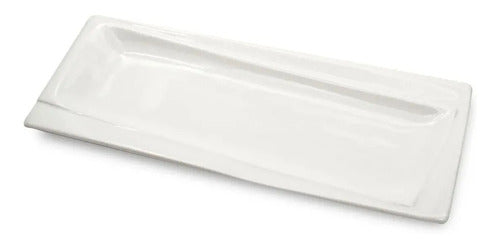 Fuente Para Sushi Curva 30 X 11 Cm Porcelana Premium M 0