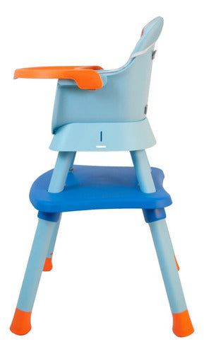 Premium 5 in 1 Baby Table High Chair - Blue 5