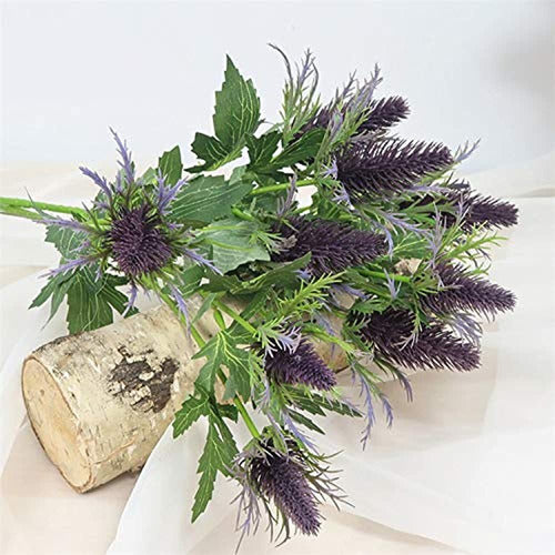 LebriTamFa Artificial Thistle Spray Eryngo Fake Eryngium Foetidum 1