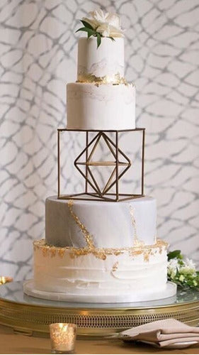 Hexagonal Iron Cake Topper Structure for Candy Wedding Event 2