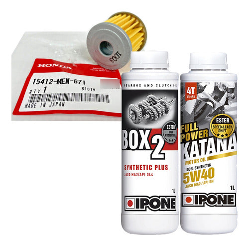 Ipone Katana Full Power 4T Oil and Filter Kit for Honda CRF 250/450 0