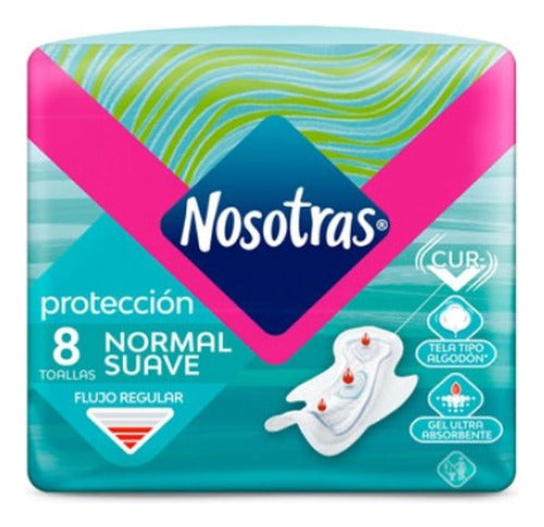 Nosotras Soft Normal Protection Wipes Kit X3 8 units 0