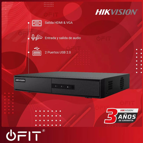 Hikvision HD Security Kit DVR 4 Channels + 2 Domes 3