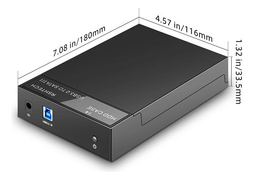 Rshtech External Hard Drive Enclosure USB 3.0 to SATA 6