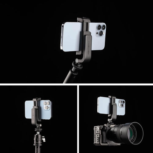 PGYTECH Tripod Mount Support for iPhone with 2 Cold Shoe Adapters 4