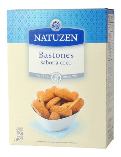 Bastones Galletitas Bastoncitos Natuzen De Coco Sin Tacc 200g Pack X3 1