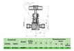 ABAC Valvula Aguja Bloqueo Regulacion Alta Presion NPT 3/8 1