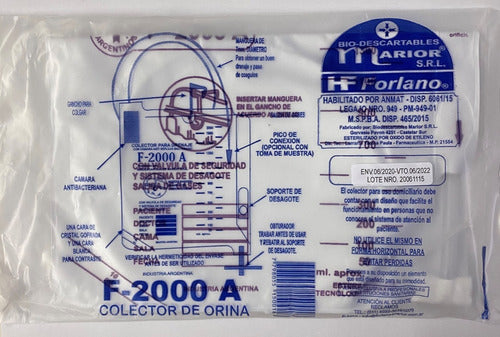 Forlano Bedside Urine Collector Bag 2000 A 1