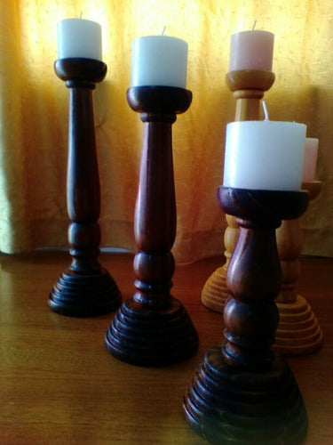 Taller El Fresno Candelabros En Madera 6