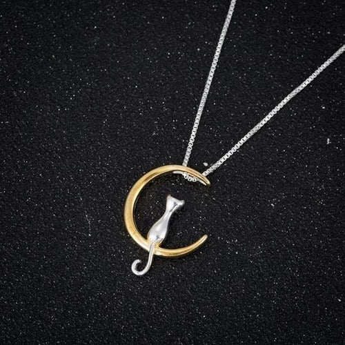 J VORTEX Cat In The Moon Necklace + Gift Box! 1