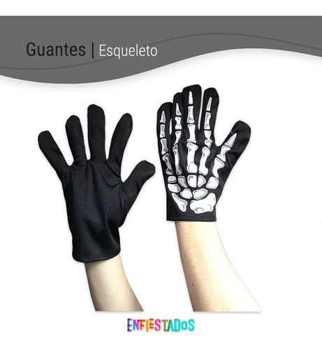 Party Store - Guantes Esqueleto - Cotillon Halloween 4