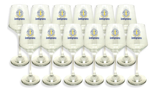 Set of 12 Transparent Glass Brunello 460ml Cups by Inmigrante 0