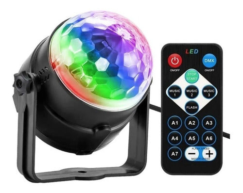 TBCin Led Rotating Magic Ball Light 3W RGB Control 0