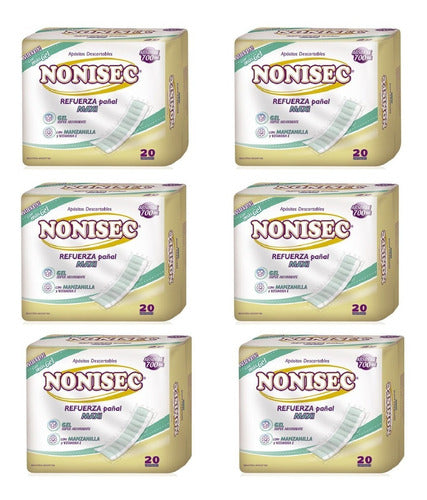 Nonisec Reinforced Maxi Disposable Diapers X 20 Units - 6 Packs 0