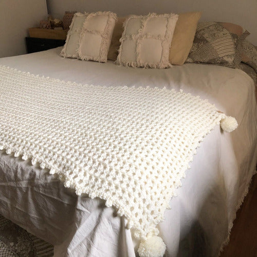 Cem Home Deco Manta/Pie De Cama Lana Crochet 0