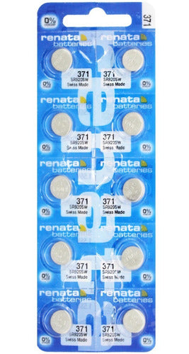 30 X Pilas Renata 371 Sr920sw Original Suiza Blister Cerrado 0