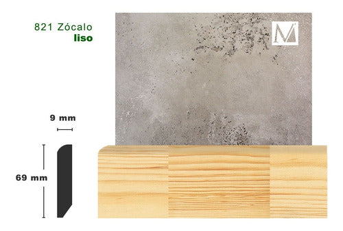 Maderart Zocalo Moldura Para Pisos Ideales Para Pintar Pack X 27mts 1