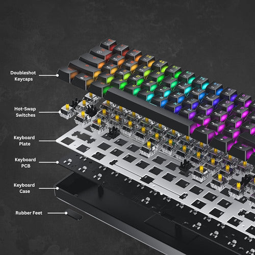 GK61 Mechanical Gaming Keyboard - 61 Keys RGB Multicolor 4