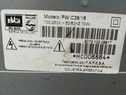 Transformador De 220 Minicomponente Philips Fw C38/18 4