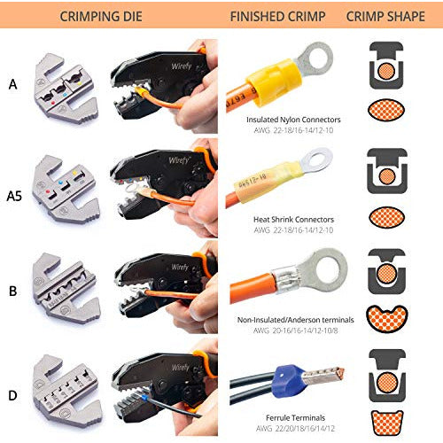 Juego De Herramientas De Engaste 5 Piezas De Wirefy - Herram 1