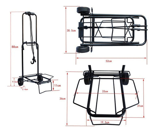 Carro Plegable Para Carga Con Pulpo Incluido Chismosa 6