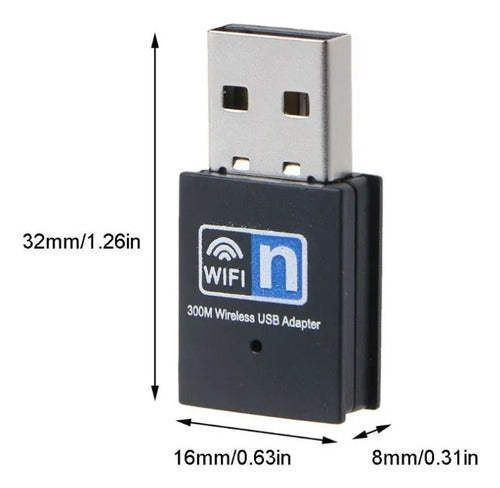 Mini Adaptador Wifi 300mbps 2.4ghz 1