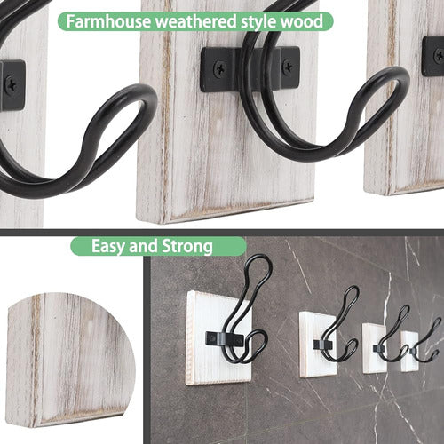 Lomuke Bathroom Towel Hooks, 2 Pack Farmhouse Hooks 2