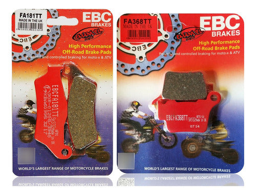 EBC Brakes™ Carbon X or TT Brake Pad Set for Husqvarna FE 350 4T (2014-2017) 0