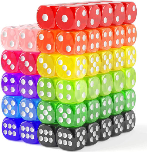 Rerdeim Colorful Dice Set, 110 Units, 6 Sides, Small 0