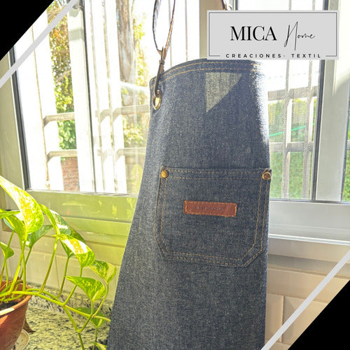 MICA-HOME Master Chef Apron with Eco Leather and Studs 1