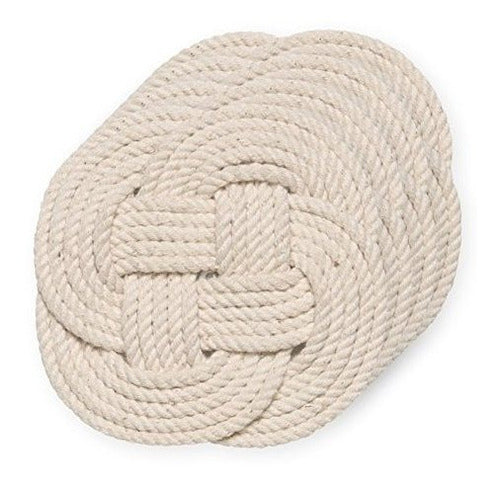 Ahora Designs Crocheted Nautical Rope Coaster Set of Four 0