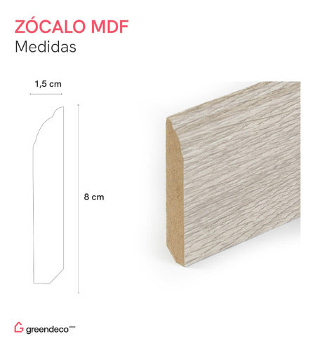 MDF Baseboard 2.4m Length Curves 8cm Height Per Unit 5