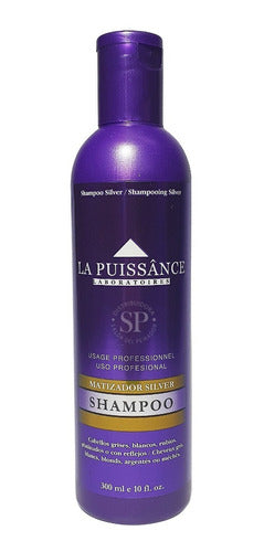 Shampoo + Máscara Matizador Silver La Puissance Violeta 3