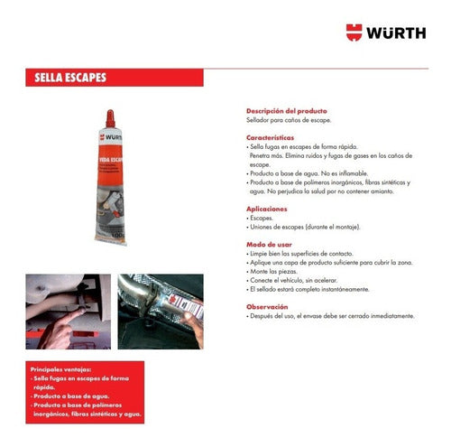 Pegamento Para Escapes Wurth - 100 Gr 1